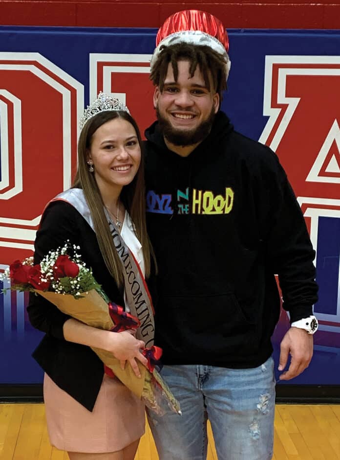 Courtesy photo | Chip Hare Piqua High School Homecoming Queen Whitney Evans and King Jerell Lewis were crowned during ceremonies at half-time of the Piqua boys varsity basketball game against Stebbins on Friday.