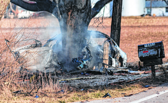 Fiery crash claims one life, Driver not yet identified